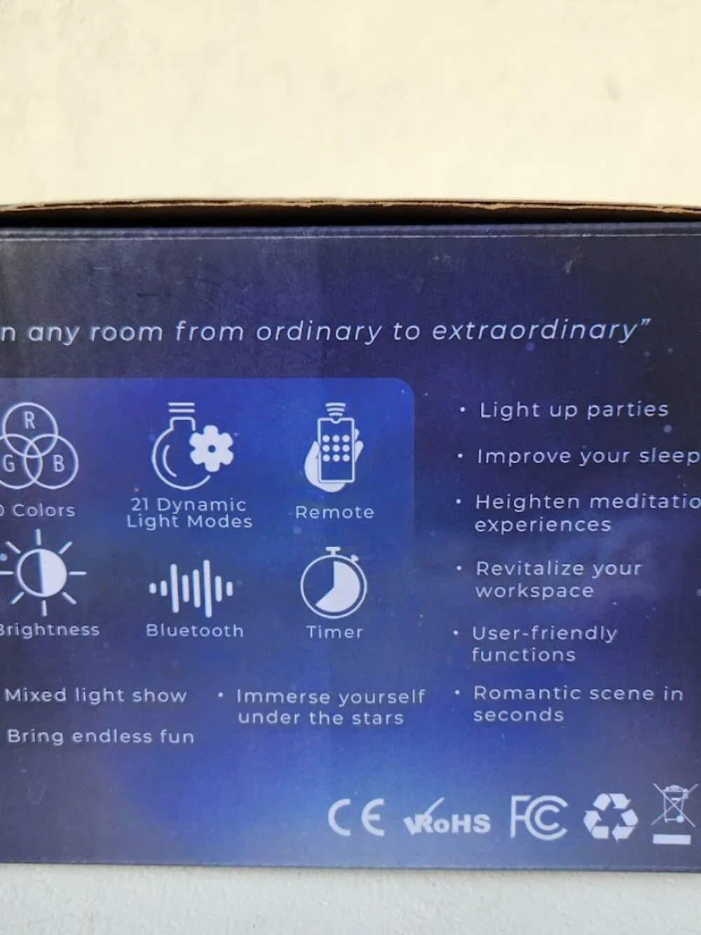 New Star Projector LED Night Light Room Decor with Remote with Timer Bluetooth 1